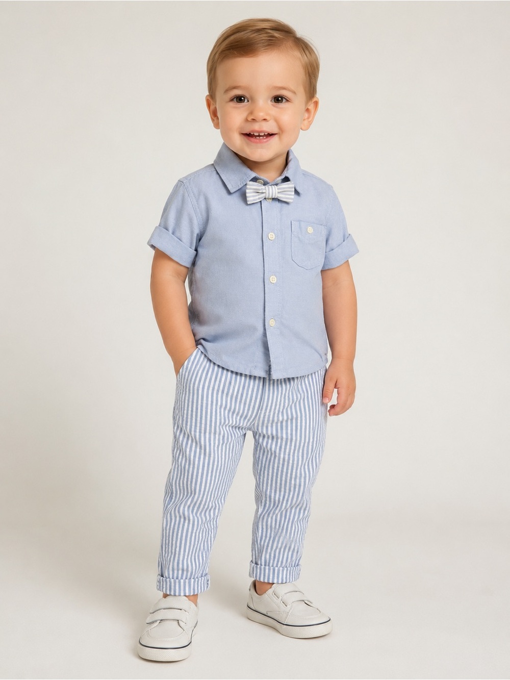 Baby GAP 2-Piece Dress Outfit 18–24 Months Blue Oxford Shirt